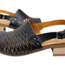 Orizonte Greta Womens European Leather Low Heel Comfortable Sandals