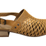 Orizonte Greta Womens European Leather Low Heel Comfortable Sandals