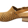 Orizonte Greta Womens European Leather Low Heel Comfortable Sandals