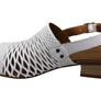 Orizonte Greta Womens European Leather Low Heel Comfortable Sandals