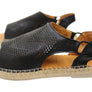 Orizonte Katrina Womens European Leather Comfort Espadrille Sandals