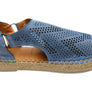 Orizonte Katrina Womens European Leather Comfort Espadrille Sandals
