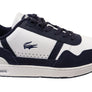 Lacoste Mens Comfortable Leather Graphic Print T Clip Sneakers