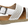 Orizonte Cove Womens European Leather Comfortable Espadrille Sandals