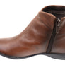 Perlatto Lotty Womens Comfortable Leather Ankle Boots Made In Brazil