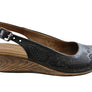 Orizonte Dominica Womens European Leather Comfortable Wedge Sandals