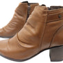 Perlatto Brooke Womens Comfortable Leather Ankle Boots Made In Brazil