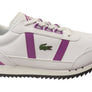 Lacoste Women Leather Lace Up Partner Retro Heel Pop Sneakers