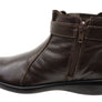 Perlatto Tess Womens Comfortable Leather Ankle Boots Made In Brazil