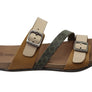New Face Maxime Womens Comfort Leather Slides Sandals Made In Brazil