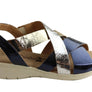 Lola Canales Shimmer Womens Comfortable Leather Sandals Made In Spain