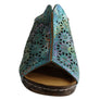 Orizonte Deb Womens European Leather Comfortable Wedge Slide Sandals