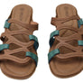 New Face Kestral Womens Comfort Leather Slides Sandals Made In Brazil