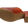 Usaflex Janice Womens Comfortable Leather Slides Heels Made In Brazil