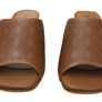 Usaflex Janice Womens Comfortable Leather Slides Heels Made In Brazil