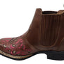D Milton Emma Womens Leather Western Cowboy Chelsea Ankle Boots