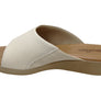 Usaflex Malvina Womens Comfort Leather Slides Sandals Made In Brazil