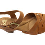 Sofft Lacie Womens Leather Platform Sandals With Comfort Footbed