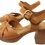 Sofft Lacie Womens Leather Platform Sandals With Comfort Footbed