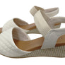 Usaflex Lorelei Womens Comfort Leather Wedge Sandals Made In Brazil