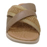 Usaflex Crescent Womens Comfort Leather Slides Sandals Made In Brazil