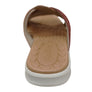 Usaflex Crescent Womens Comfort Leather Slides Sandals Made In Brazil