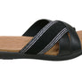Usaflex Crescent Womens Comfort Leather Slides Sandals Made In Brazil