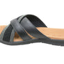 Usaflex Crescent Womens Comfort Leather Slides Sandals Made In Brazil