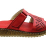 Orizonte Saffron Womens European Comfortable Leather Slides Sandals