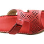 Orizonte Saffron Womens European Comfortable Leather Slides Sandals
