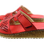 Orizonte Saffron Womens European Comfortable Leather Slides Sandals