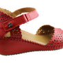 Orizonte Franni Womens European Comfortable Leather Wedge Sandals