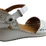 Orizonte Franni Womens European Comfortable Leather Wedge Sandals