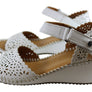 Orizonte Franni Womens European Comfortable Leather Wedge Sandals