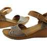 Orizonte Franni Womens European Comfortable Leather Wedge Sandals