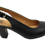 Sofft Lilly Womens Leather Sling Back Heels With Comfort Footbed