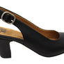 Sofft Lilly Womens Leather Sling Back Heels With Comfort Footbed