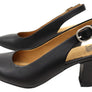 Sofft Lilly Womens Leather Sling Back Heels With Comfort Footbed