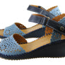 Orizonte Franni Womens European Comfortable Leather Wedge Sandals