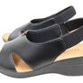 Usaflex Afton Womens Comfort Leather Platform Sandals Made In Brazil