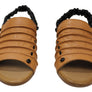 Orizonte Jara Womens European Leather Low Heel Comfortable Sandals