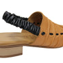 Orizonte Jara Womens European Leather Low Heel Comfortable Sandals