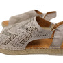 Orizonte Katrina Womens European Leather Comfort Espadrille Sandals