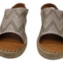 Orizonte Katrina Womens European Leather Comfort Espadrille Sandals