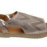 Orizonte Katrina Womens European Leather Comfort Espadrille Sandals