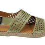 Orizonte Cove Womens European Leather Comfortable Espadrille Sandals