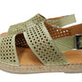 Orizonte Cove Womens European Leather Comfortable Espadrille Sandals