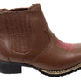 D Milton Ellie Womens Leather Western Cowboy Chelsea Ankle Boots