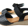 Usaflex Lorelei Womens Comfort Leather Wedge Sandals Made In Brazil