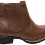 D Milton Ellie Womens Leather Western Cowboy Chelsea Ankle Boots